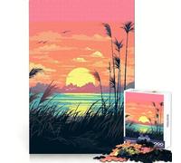 Puzzle 1000 pièces Pastel Hayfield Pixel Art pour Adultes Puzzle logique et détente Assemblage précis Cadeau spécial (38x52cm)