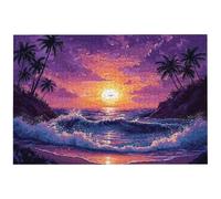 Puzzle 1000 Pièces Paysage, 1000 Pièces Puzzle Adulte, Jeu de Concentration, 75x50cm Grand Puzzles Bois pour Décoration Maison, Jeu de Puzzles Mer pour Toute la Famille, Cadeau Femme/Homme, -8948