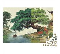 Puzzle 1000 pièces Paysage Chinois, Lumière croisée, Carton Haut de Gamme, Parents & Enfants, Temps Familial, 52x38cm