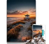 Puzzle 1000 pièces Paysage Coucher de Soleil pour Adultes et Adolescents, Jeux Éducatifs, Décoration d'Intérieur, Cadeau pour Toute la Famille (38x26cm)