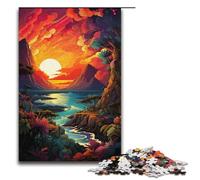 Puzzle 1000 pièces Paysage de Coucher de Soleil Magique Puzzle en Bois pour Enfants Interaction parentenfant 1000 pièces (38 x 26 cm)