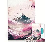 Puzzle 1000 pièces Paysage de Fleurs de Cerisier Articulé Fin Jeu Cognitif et Détente Calme Cadeau d'anniversaire Artistique (50x75cm)
