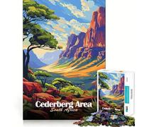 Puzzle 1000 pièces Paysage de la région de Cederberg,Afrique du Sud Découpe précise Jeu de logique et de réflexion Activité d'anniversaire Calme (50x75cm)