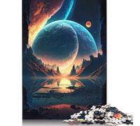 Puzzle 1000 pièces Paysage de l'aube des étoiles Puzzle créatif en Papier carré pour Adultes Jeu éducatif Jouet de défi (75 x 50 cm)