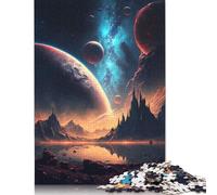 Puzzle 1000 pièces Paysage de l'Aube du Cosmos Puzzle Adultes Difficulté Puzzles Jeux Éducatifs Jouet Décoration Familiale (38x26cm)