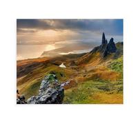 Puzzle 1000 pièces, Paysage de l'île de Skye, Écosse, Jouet éducatif pour Adultes, Jeu de décompression intellectuelle, Jeu Familial Amusant pour Enfants Adultes 38 x 52 cm 52 x 38 cm
