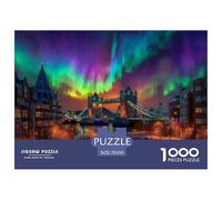Puzzle 1000 Pièces Paysage de Londres Les Monuments emblématiques du Royaume-Uni, Adultes 14 Ans Et Plus, Jeu Éducatif Défi Jouets, Familiale Décoration Murale Cadeau 70x50cm/1000pcs