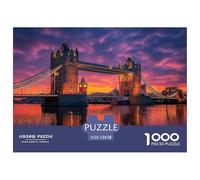 Puzzle 1000 Pièces Paysage de Londres Les Monuments emblématiques du Royaume-Uni, Jeu Difficile pour Les Activités, Décoration De La Maison, Adultes 14 Ans Et Plus 52x38cm/1000pcs