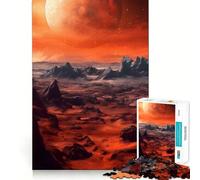 Puzzle 1000 pièces Paysage de Mars, planète Rouge, pour Adolescents Jeu de logique Stimulant, détente mentale, Bords Nets, Cadeau élégant (38x26cm)