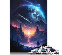 Puzzle 1000 pièces Paysage de Montagne au Pays des Merveilles Puzzles pour Adultes Renforcer Les Relations Entre Les Membres de la Famille (38 x 26 cm)