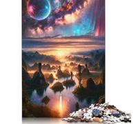 Puzzle 1000 pièces Paysage de rêve céleste Aube pour Adultes Puzzles en Papier Jouets éducatifs Cadeaux de Noël 1000 pièces (75 x 50 cm)