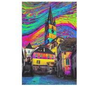 Puzzle 1000 Pièces Paysage de rêve - Puzzles en Bois pour Adultes Et Enfants - Décoration D'Intérieur （78×53cm）