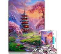 Puzzle 1000 pièces Paysage de Style Japonais pour Adolescents Jouet éducatif idéal comme Cadeau pour Toute la Famille (50x75cm)