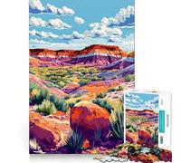 Puzzle 1000 pièces Paysage désertique de l'Ouest américain en Arizona Découpe Lisse Jeu de réflexion Cadeau Relaxant Décoration de Noël (50x75cm)