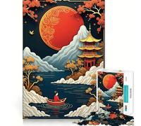 Puzzle 1000 pièces Paysage du Japon de Red Moon pour Adultes, Jouet Intelligent et Familial, découpe précise, pièce d'art (38x26cm)