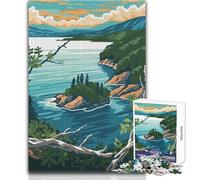 Puzzle 1000 pièces Paysage du lac Baïkal - Jeu de développement cognitif Amusant - Cadeau Original et attentionné - Dimensions:50x75cm