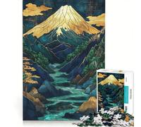 Puzzle 1000 pièces Paysage du Mont Fuji doré, Jeux de détente, Décompression intellectuelle, Collection d'artistes, Beaux-Arts 50x75cm