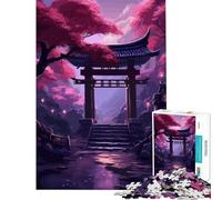 Puzzle 1000 pièces Paysage Japonais Défi intellectuel Jeu addictif et Relaxant Décoration Parfaite pour Un Père Noël Secret (Dimensions 38x26cm)