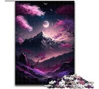 Puzzle 1000 pièces Paysage Japonais Néon 1000 pièces Puzzle Adulte Idée Cadeau de Noël, Illustration Humoristique, Illustration détaillée (Taille 50x75cm)