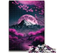 Puzzle 1000 pièces Paysage Japonais Néon Aide Le Cerveau à exercer des Jouets addictifs pour cultiver la Patience Décoration Parfaite 26x38cm