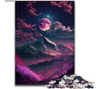 Puzzle 1000 pièces Paysage Japonais Néon en Carton, Casse-tête Stimulant pour Adolescents, Divertissement en Famille, décoration d'intérieur DIY, 1000 pièces(26x38cm)