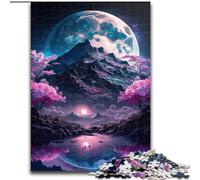 Puzzle 1000 pièces Paysage Japonais Néon en Carton, Casse-tête Stimulant pour Adolescents, Divertissement en Famille, décoration d'intérieur DIY, 1000 pièces(26x38cm)