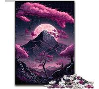 Puzzle 1000 pièces Paysage Japonais Néon pour Adolescents et Adultes, Jeux éducatifs, décoration d'intérieur, à Offrir en Cadeau à Toute la Famille (50x75cm)