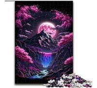 Puzzle 1000 pièces Paysage Japonais Néon pour Adultes et Adolescents, Interaction Parent-Enfant intéressante pour réduire Le Stress (50x75cm)