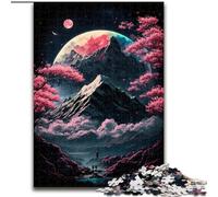 Puzzle 1000 pièces Paysage Japonais Néon pour Adultes et Adolescents, Jeux Amusants, décoration Murale, Cadeaux d'anniversaire et de Noël Uniques (50x75cm)