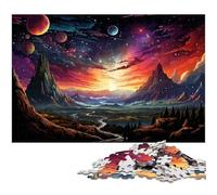 Puzzle 1000 pièces Paysage Magnifique sous la planète pour Adultes décoration Jouets Bon Cadeau pour Les Adolescents de 14 Ans et Plus 1000 pièces (38 x 26 cm)