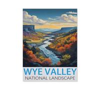 Puzzle 1000 Pièces，Paysage National de la vallée de la Wye，Casse-tête Animal pour Adultes - Défi Cérébral - Cadeau Personnalisé Fait Main - Jouet Drôle（75x50cm）-I19