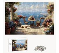 Puzzle 1000 Pièces - Paysage & Océan - Puzzle en Bois Durable avec Lettres au Dos - Jeu sans Poussière avec Affiche - Modèle pour Collectionneurs et 14 Ans et Plus (75 x 50 cm) P3#266