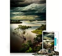 Puzzle 1000 pièces Paysage onirique du fleuve Amazone pour Adultes Réfléchissez,entraînez-Vous,jouez,Assemblage Solide,Aucune pièce ne se détache Cadeau Unique pour soulager Le Stress (50x75cm)