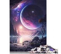 Puzzle 1000 pièces Paysage Planète Violette Difficulté Puzzle Jeux éducatifs Jouets Cadeaux de Noël (38x26cm)