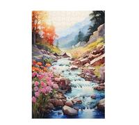 Puzzle 1000 Pieces Paysage Puzzle Fleur 1000 Pièces Grand Adultes Difficile Jigsaw en Bois avec Boîte Cadeau, DIY Challenge Impossible Créatif Jeu pour Adulte, Decoration Maison 75x50cm D-1314