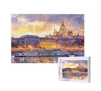 Puzzle 1000 Pièces Paysage Puzzle Navires Motifs,Puzzles Bois Adulte avec Boîte Cadeau,Loisirs Créatifs Adultes DIY Activite Manuelle,Cadeau Anniversaire Homme Femme,Décoration Intérieure,75x50cm,p12t