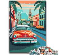 Puzzle 1000 pièces Paysage Urbain de Cuba pour Adolescents, idéal pour Les soirées Jeux, Jouet coloré pour la Maison, 1000 pièces (50x75cm)