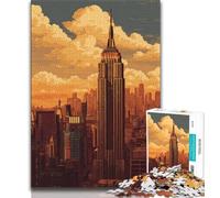 Puzzle 1000 pièces Paysage Urbain de New York pour Adolescents, Jeu Familial Anti-Stress, défi Difficile, Collection d'artistes, Beaux-Arts 75x50cm