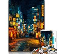 Puzzle 1000 pièces Paysage Urbain de Tokyo pour Adolescents Jouets éducatifs et interactifs pour soulager Le Stress et Les Relations Parents-Enfants (50x75cm)