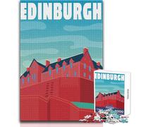 Puzzle 1000 pièces Paysage Urbain d'Édimbourg Idéal pour des Moments de détente à la Maison Jeu de Construction Durable et précis Dimensions:50x75cm