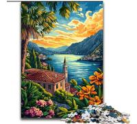 Puzzle 1000 pièces Paysage Urbain Italien pour Adolescents, Cadeau d'anniversaire pour Tuer Le Temps, décoration Murale pour Les 14 Ans et Plus (26x38cm)