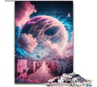 Puzzle 1000 pièces Paysage Urbain planétaire Rose, à partir de 14 Ans, idéal pour Les Couples, activités Amusantes à la Maison, Cadeau d'anniversaire, Cadeau de Voyage (Taille 50x75cm)