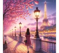 Puzzle 1000 pièces Paysages de Rue parisiens,Puzzles pour Adultes Jeux d'activités Familiales,Puzzle à Faire Soi-même pour Décoration Murale de la Maison