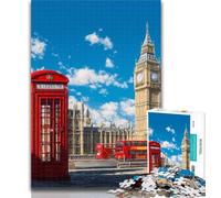 Puzzle 1000 pièces Paysages urbains de Londres et de Paris Puzzles pour Adultes et Adolescents 1000 pièces, Jouets éducatifs Jeux Anti-Stress Améliorer l'amour Entre Les Couples 50x75cm