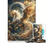 Puzzle 1000 pièces Pégase Céleste Ascension Jeu d'articulation Parfait Activité cérébrale Jeu Amusant et reposant Décoration de Noël Amusante (38x52cm)
