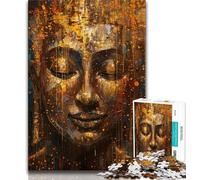 Puzzle 1000 pièces Peinture à l'huile Bouddha pour Adultes et Adolescents, Staycation Kill Time, Chaque pièce est Unique - Jeu Familial Stimulant et Amusant 38x26cm