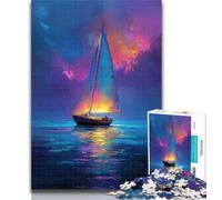 Puzzle 1000 pièces, Peinture à l'huile, voilier, Puzzle 1000 pièces pour Adolescents, Jouets éducatifs, décoration d'intérieur Unique et Cadeaux 50x75cm