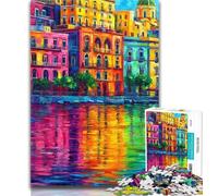 Puzzle 1000 pièces Peinture du Front de mer de Naples, Italie Puzzles 1000 pièces pour Adultes Cadeaux, Soulagement du Stress Défi Difficile Améliorer l'amour Entre Les Couples 50x75cm