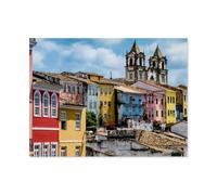 Puzzle 1000 Pièces，Pelourinho Salvador da Bahia，Puzzle 1000 Pieces Adultes Jouet De Décompression Intellectuel Éducatif Puzzles Jeu De Fam（50x70cm）-AT93