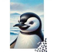 Puzzle 1000 Pièces Penguin Painting Art Print Puzzles pour Adultes Améliore La Mémoire Interaction Parent-Enfant Casse-tête Jeux De Société 52x38cm/1000pcs